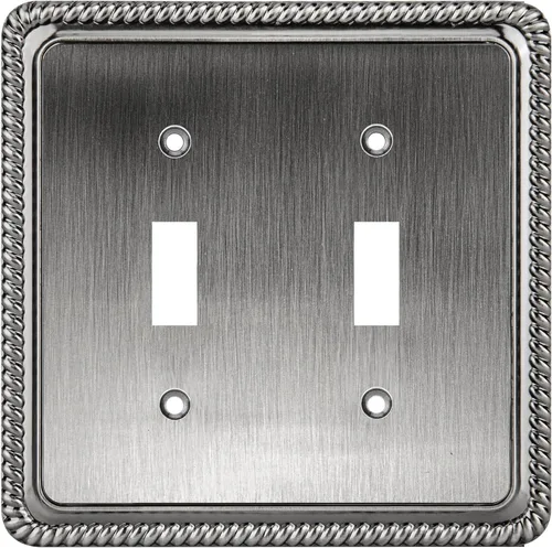 Vista 15 de Henne Bery Rope Edge - Placa decorativa de pared para interruptor (placa lisa, 2 unidades, bronce antiguo)