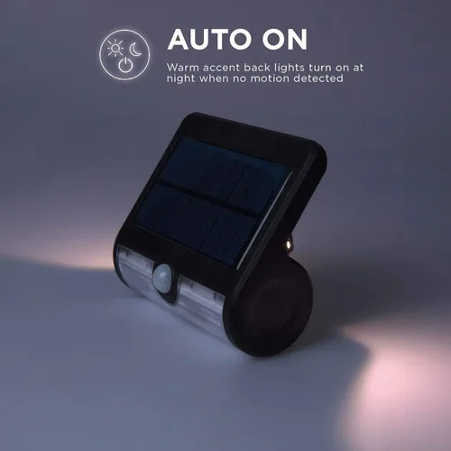 Vista 4 de Home Zone Luz exterior con sensor de movimiento de seguridad, luz solar para exteriores, modo de iluminación doble, montaje en pared, luz de acento
