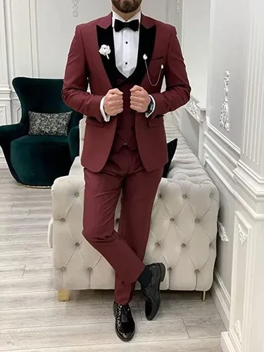 Vista 6 de Traje formal para niños, 3 piezas, ajustado, esmoquin de primera clase