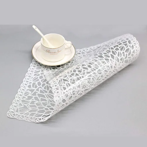 Vista 2 de juego de 6 manteles individuales impermeables para mesa de comedor, lavables con un paño