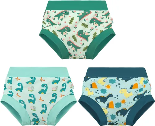 Vista 13 de ALVA - Paquete de 3 pañales de natación reutilizables para bebé, UPF 50+ Niño Color 01