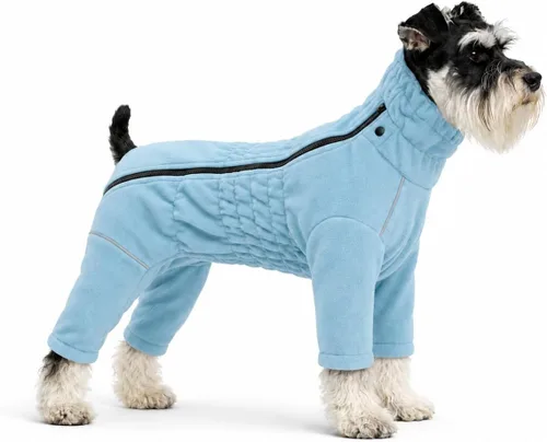 Vista 31 de Lovelonglong Abrigo cálido para perro, chaqueta resistente al viento para perros pequeños, medianos y grandes, abrigo de invierno de forro polar