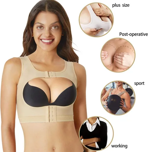 Vista 6 de BRABIC Sujetador push-up moldeador de postura para mujer, soporte de pecho, chaleco moldeador