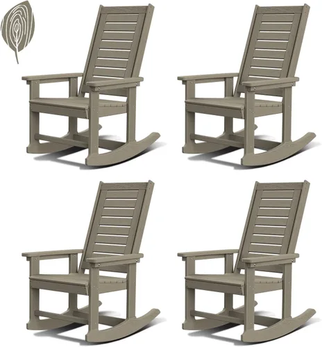 Vista 44 de GREENVINES Oversized Outdoor Rocking Chair, HDPE Rocker, Aqua