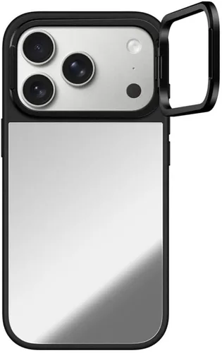 Vista 64 de CASETiFY Funda de espejo para iPhone Air [Reflejante/Compatible con Magsafe / Protección contra caídas de 4.9 pies de grado militar 1X] - Negro