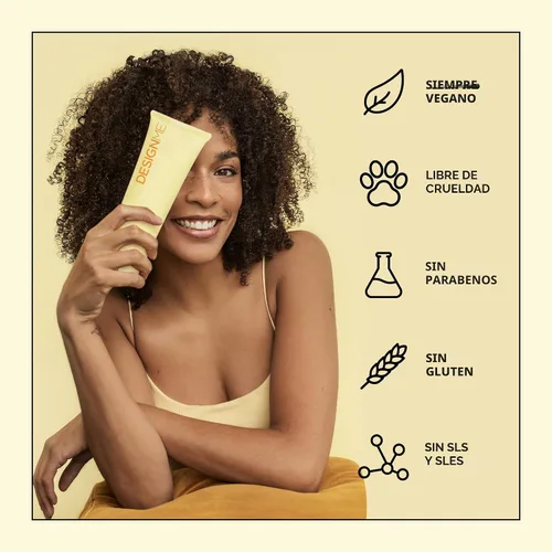 Vista 9 de Design.Me BOUNCE.ME - Mousse para rizos Mousse ligero para definir rizos para cabello ondulado y rizado, control de encrespamiento, resistente a