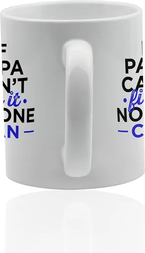 Vista 2 de Papa blanco taza de cerámica para café o té 11 onzas regalo taza.