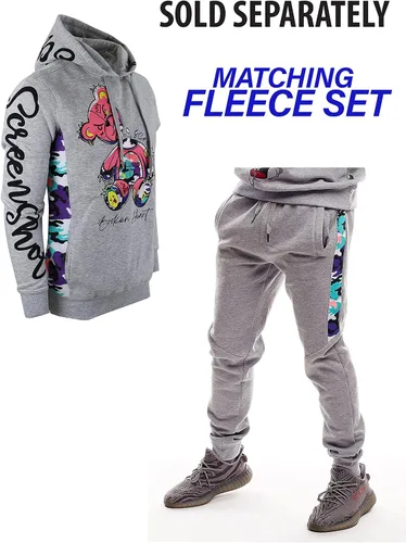 Vista 11 de SCREENSHOT Sudadera urbana de forro polar para hombre, diseño de dibujos animados de animación, parche bordado de gel