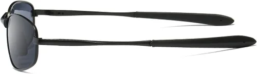 Vista 3 de ZHILE Gafas de sol polarizadas de tamaño pequeño con marco de metal rectangular para hombres y mujeres, protección UV400