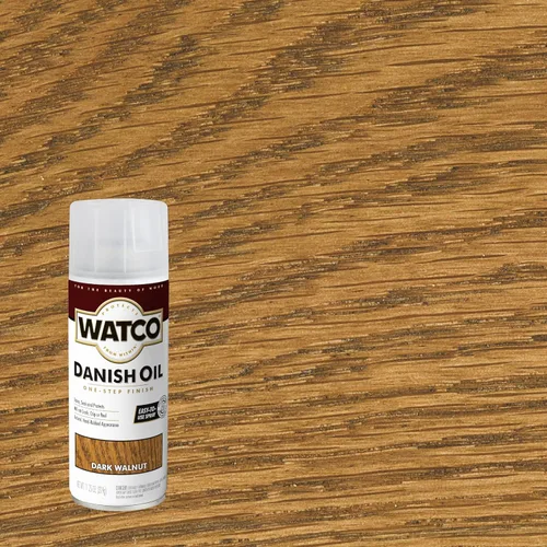 Vista 2 de Watco Aceite danés para acabado de madera en aerosol, 11.25 oz, Nogal oscuro Penetrating Oil Formula, Enhances Natural Grain, Easy Wipe-On