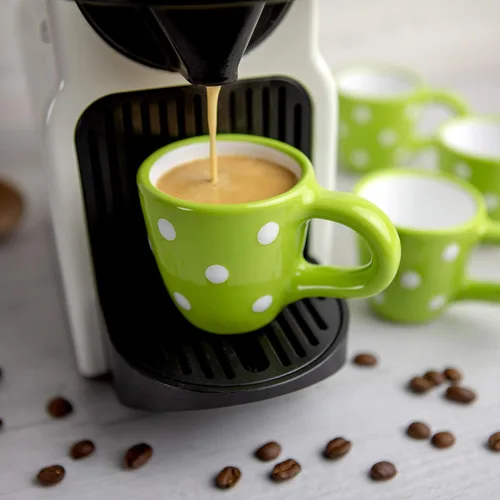 Vista 14 de City to Cottage Tazas de café expreso de cerámica, tazas pequeñas de chupitos Expresso, tazas de expreso, tazas Demitasse, perfectas para máquina