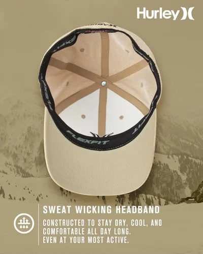 Vista 45 de Hurley Gorras para hombre - One & Only Flexfit Textures Cap - Sombreros ajustados para hombre, S-XL