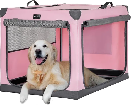 Vista 31 de Petsfit Jaula para gatos – 20 pulgadas ligera, fácil de instalar, resistente jaula portátil para perros, marco ajustable con 3 puertas de malla Verde