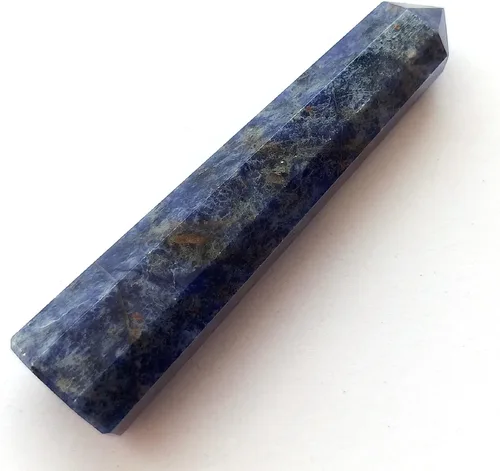Vista 70 de WholesaleGemShop - Torre de obelisco de piedras preciosas de 3 pulgadas, faceta gigante, cristal de roca de Aura Rock Natural pulido Earth Wand