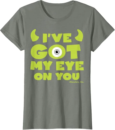 Vista 13 de Disney Pixar Monsters Inc Mike Wazowski Eye On You - Camiseta, Negro, S