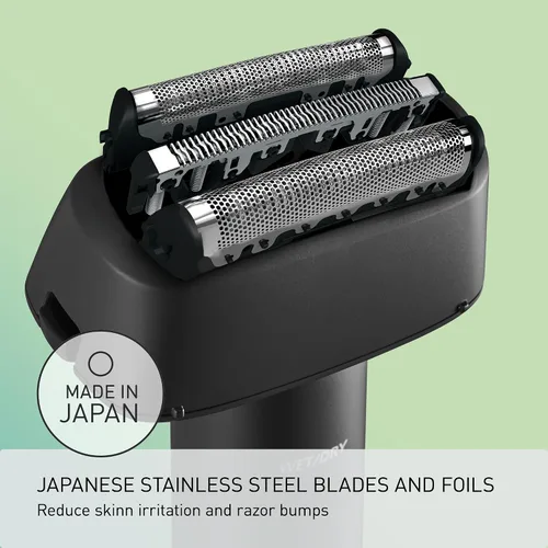 Vista 6 de Panasonic Maquinilla de afeitar eléctrica para hombres, afeitadora en seco y húmedo con sistema de corte de 3 cuchillas, mango ergonómico y carga
