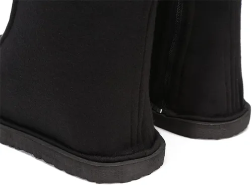 Vista 6 de ZNZXYCOS Accesorios de cosplay de anime para adultos y niños, zapatos negros para fiesta de Halloween, Negro