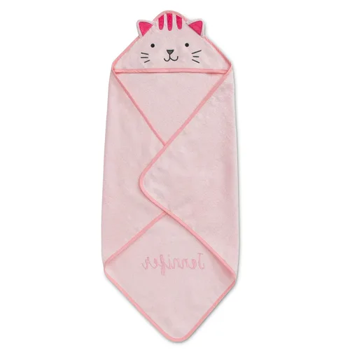 Vista 2 de Delta Children Toalla de baño con capucha personalizada para bebé/lactante - Super suave y absorbente - Esencial para recién nacido - Regalo ideal