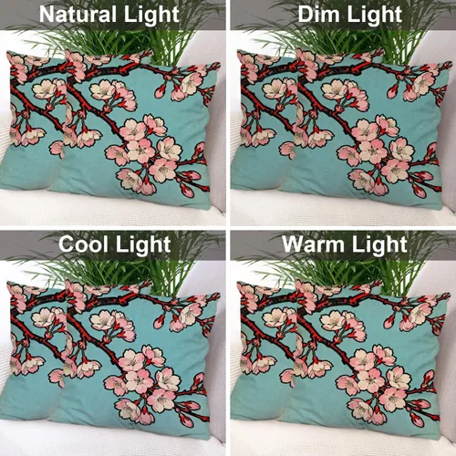 Vista 137 de Batmerry Autumn Pumpkin Templeton Throw Pillow Covers, Green Leaves Paths Forests Decorative Pillow Covers Digital Printing Blended for Couch Sofa