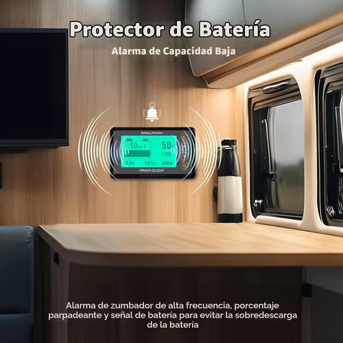 Vista 3 de Power Queen - Monitor de batería de 500 A con derivación para litio