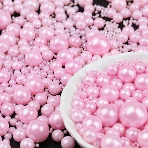 Vista 40 de Gránulos de perlas negras para decoración de pasteles, 6 tamaños de perlas Negro