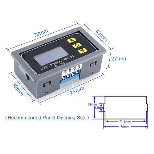 Vista 6 de ICSTATION Protector de bajo voltaje, DC 6V-60V 20A corte de bajo voltaje con pantalla LCD controlador de carga y descarga de batería Protector