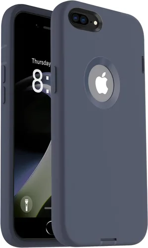 Vista 14 de ORIbox - Funda compatible con iPhone 7 Plus, compatible con iPhone 8 Plus, resistente a prueba de golpes, anticaída, funda transparente
