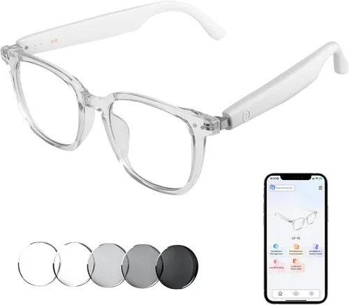 Vista 10 de GenXenon Gafas Inteligentes AI con Traducción en Tiempo Real, Bluetooth 5.3 Inalámbrico, Interpretación Simultánea Inteligente para Más de 160