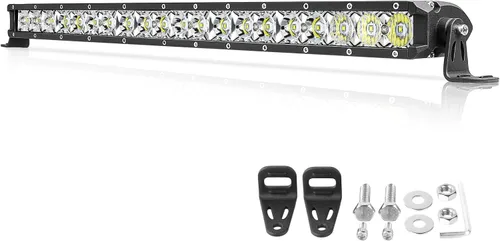 Vista 9 de OFFROADTOWN Barra de Luz LED de 6 Pulgadas de Una Sola Fila Focos LED Delgados para Conducción Todo Terreno Luces de Niebla de Trabajo Luz Spot