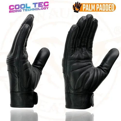 Vista 4 de Milwaukee Leather MG7536 - Guantes de mano de piel para hombre, color negro, con nudillos flexibles