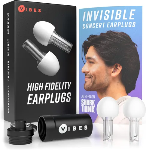 Vista 8 de Vibes Tapones para los oídos de alta fidelidad, tapones invisibles para conciertos de música, músicos, motocicletas, aviones, raves y trabajo