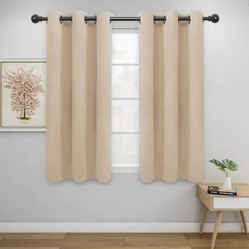 Vista 99 de Easy-Going - Cortinas opacas para dormitorio, aislamiento térmico sólido con ojales, cortinas de ventana para reducción de ruido, cortinas