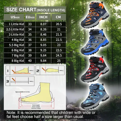 Vista 2 de Littleplum Boys Snow Boots Winter Waterproof Antiskid Boots Hiking Outdoor Shoes for Unisex Kids(Little KidBig Kid)