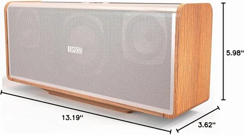 Vista 10 de DOSS Altavoz SoundBox Ultra Bluetooth, audio de 2.1 canales, graves Dorado