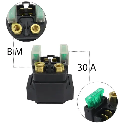 Vista 5 de Motor de arranque w/relé e interruptor de encendido para Yamaha Rhino 660 2004-2006/Rhino 450 2006