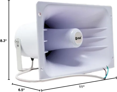 Vista 7 de Nippon America Bocina de alimentación TC-45 Altavoz PA de 80 vatios, blanco 11 "x 6.6