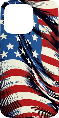 Vista 28 de iPhone 16 Cool USA Flag - Estados Unidos de América - Funda de diseño patriótico