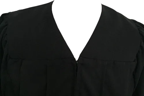 Vista 4 de Bata de coro negra para adultos, acabado mate, para coro, clérigo, religioso
