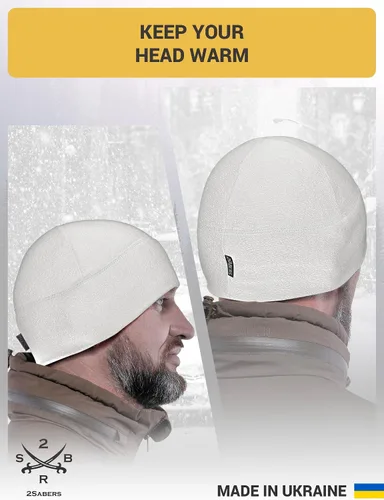 Vista 4 de 2SBR 2SABERS Gorro de invierno cálido de forro polar para hombre, gorro táctico militar del ejército