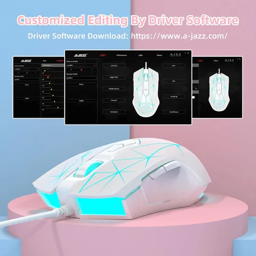Vista 7 de FELICON Ratón ligero RGB para juegos, programable 7 botones, ergonómico, retroiluminado LED, USB, computadora portátil, PC, para Windows, Mac