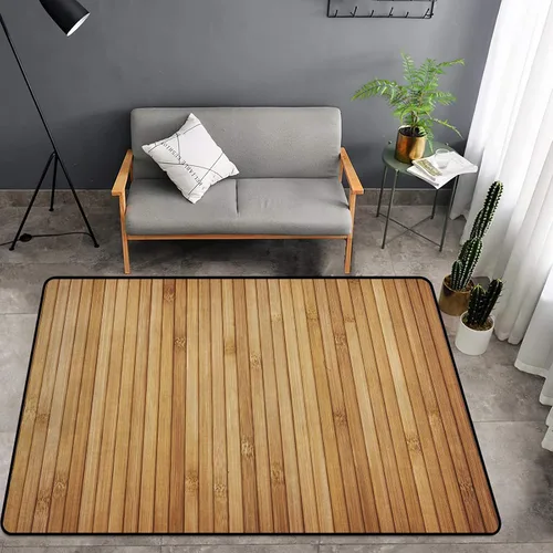 Vista 14 de Tapete de esponja lavable para dormitorio de niños y niñas, panel de madera marrón, decoración rústica de pared con textura de pared, alfombra