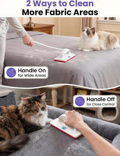 Vista 10 de DELOMO Cepillo removedor de pelo de mascotas reutilizable para muebles