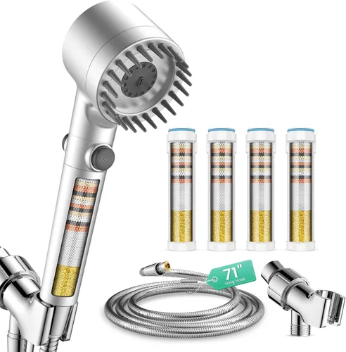 Vista 18 de Filtered Shower Head with Handheld 4PCS Filters ShowerHead