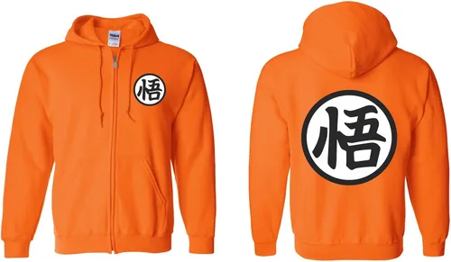 Vista 3 de ALLNTRENDS Sudadera con capucha y cremallera completa con símbolo de entrenamiento de Goku
