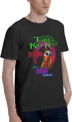 Vista 2 de My Life with The Thrill Kult - Camiseta de manga corta para hombre, transpirable, casual, cuello redondo, para gimnasio, entrenamiento, atlética
