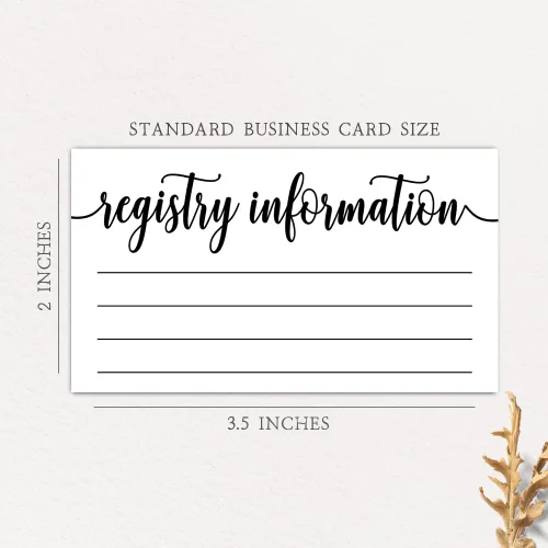Vista 4 de 50 tarjetas de registro - Baby Shower o despedida de soltera - Insertos de invitación