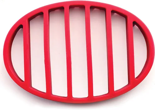 Vista 2 de Norpro Estante ovalado de silicona 405, rojo 9x6