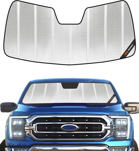 Vista 18 de Pigenius Parasol para parabrisas para Ford F-150 2021-2025 Parasol para ventana delantera - AstraGuard Plateado