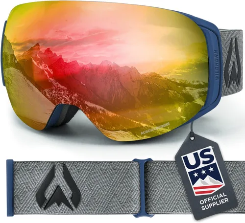 Vista 14 de Wildhorn Roca - Gafas de esquí para hombres y mujeres con protección antiempañamiento/arañazos 100% UV - Lente magnética - Gafas de nieve