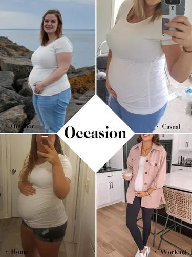 Vista 5 de Liu & Qu, camiseta, tops, ropa de maternidad clásica para mujer